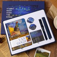 Van Gogh Kafe Terasta Gece Temalı Kutulu Kit • Defter • Kalem • Washi Bant • Ayraç • Sticker