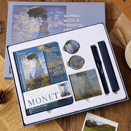 Claude Monet Temalı Kutulu Kit • Defter • Kalem • Washi Bant • Ayraç • Sticker