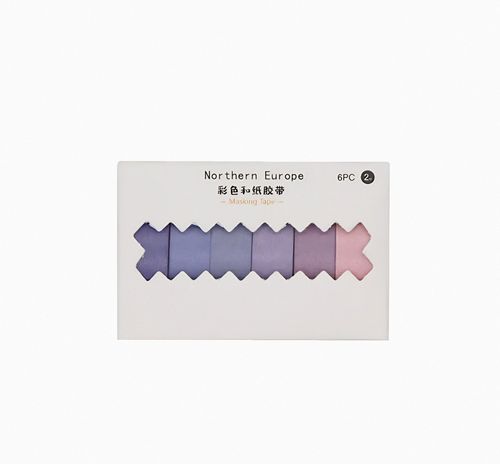 Mor Temalı 6 Renkli Washi Bant • Sticky Note