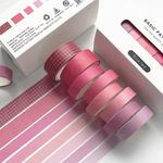 Rose Red Temalı 8 Renkli Washi Bant • Sticky Note