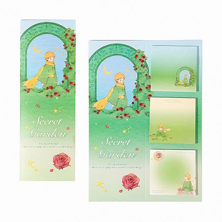 Secret Garden Temalı Ayraç ve Memopad Seti • Post-it • Sticky Note