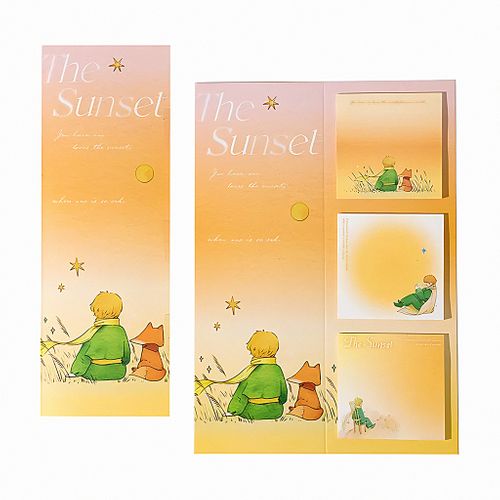 The Sunset Temalı Ayraç ve Memopad Seti • Post-it • Sticky Note