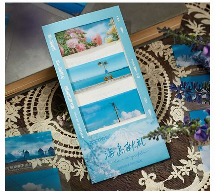 Island Temalı 5 Farklı Dizayn Pet Index • Index Sticker • Post-it • Sticky Note