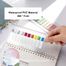 Parlak Renkler Temalı 10 Yarım Renkli Cetvelli Şeffaf Pet Index • Index Sticker • Post-it • Sticky Note (GGK-PZA001)</span>