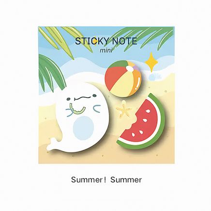 Kumsal Temalı Memo Pad • Post-it • Sticky Note