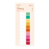 Memory Temalı Yarım 10 Renkli Cetvelli Şeffaf Pet Index • Index Sticker • Post-it • Sticky Note (GGK-PB025)