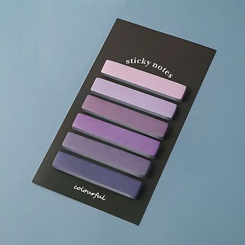 Mor Temalı 6 Renkli Memo Pad • Post-it • Sticky Note