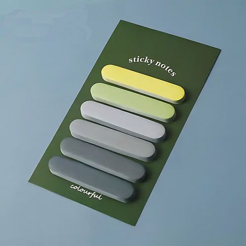 Sarı - Yeşil Temalı 6 Renkli Memo Pad • Post-it • Sticky Note