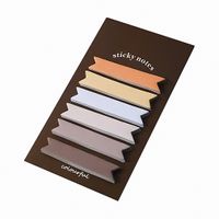 Kahverengi Temalı 6 Renkli Memo Pad • Post-it • Sticky Note