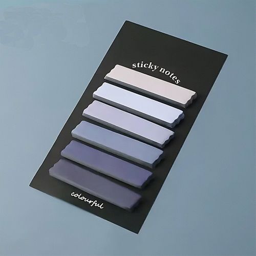 Mavi Temalı 6 Renkli Memo Pad • Post-it • Sticky Note