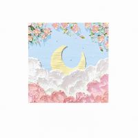 Mavi Doğa Manzaralı Temalı Renkli Memo Pad