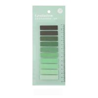 Koyu Yeşil Tonları Temalı 10 Renkli Cetvelli Index • Index Sticker • Post-it • Sticky Note