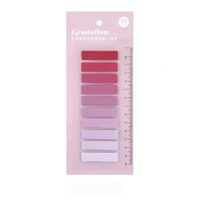 Kırmızı-Mor Tonları Temalı 10 Renkli Cetvelli Index • Index Sticker • Post-it • Sticky Note