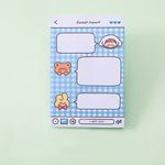 Kız ve Arkadaşları Temalı Renkli Kareli Memo Pad