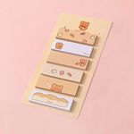 Bear - Bread Sarı Tonları Temalı 6 Tasarım Index Sticker • Sticky Note