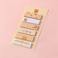 Bear - Bread Sarı Tonları Temalı 6 Tasarım Index Sticker • Sticky Note
