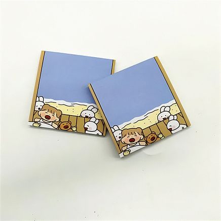 Kumsalda Eğlence Temalı Renkli Memo Pad