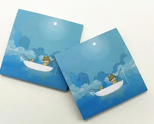 Balık Tutma Temalı Renkli Memo Pad