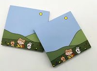 Okula Giderken Temalı Renkli Memo Pad