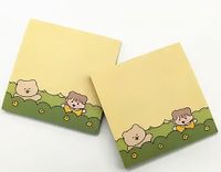 Ayıcık ve Tatlı Kız Temalı Renkli Memo Pad