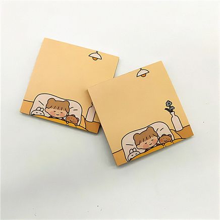 Uykucular Temalı Renkli Memo Pad