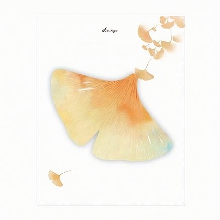 Ginkgo Yaprağı Temalı Post-it • Memo Pad • Sticky Note