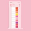 Romantik Temalı Yarım 10 Renkli Cetvelli Şeffaf Pet Index • Index Sticker • Post-it • Sticky Note (GGK-PB021)