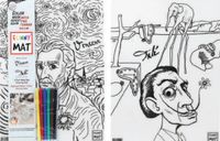 Funny Mat - Vincent Van Gogh ve Salvador Dalı (6'lı Kalem Hediyeli)