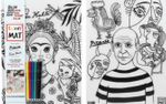 Funny Mat - Pablo Picasso ve Frida Kahlo (6'lı Kalem Hediyeli) 