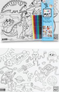 Funny Mat - Uzay ve Dinozorlar (6'lı Kalem Hediyeli)