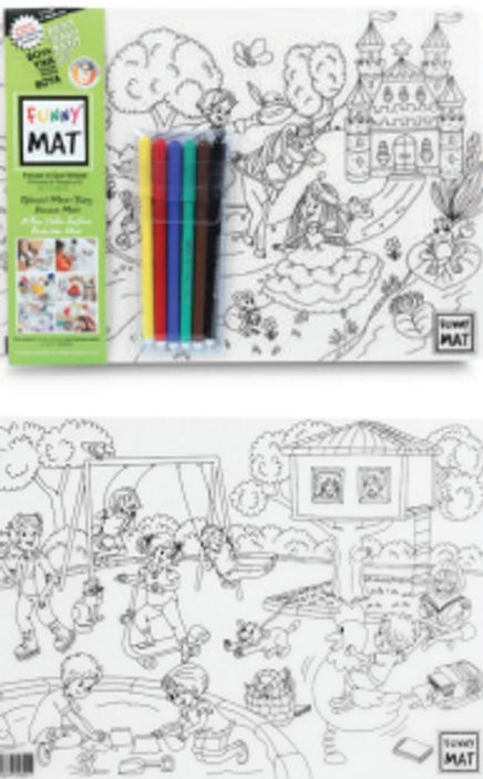 Funny Mat - Prenses ve Oyun Bahçesi (6'lı Kalem Hediyeli)