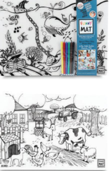 Funny Mat - Çiftlik ve Derin Deniz (6'lı Kalem Hediyeli)