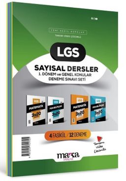 2025 LGS Sayısal Dersler 1. Dönem ve Genel Konular Deneme Sınavı Seti 4 Fasikül 12 Deneme