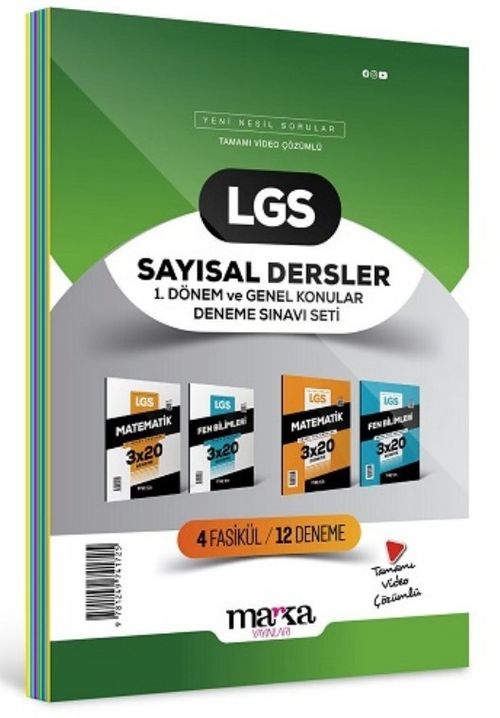 2025 LGS Sayısal Dersler 1. Dönem ve Genel Konular Deneme Sınavı Seti 4 Fasikül 12 Deneme