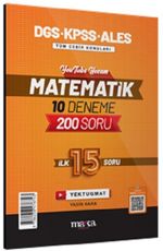 2025 DGS KPSS ALES Matematik 10 Deneme İlk 15 Soru