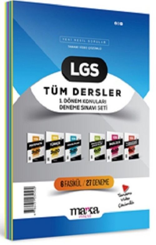 2025 LGS 1.Dönem Konuları Tüm Dersler Deneme Sınavı Seti 6 Fasikül