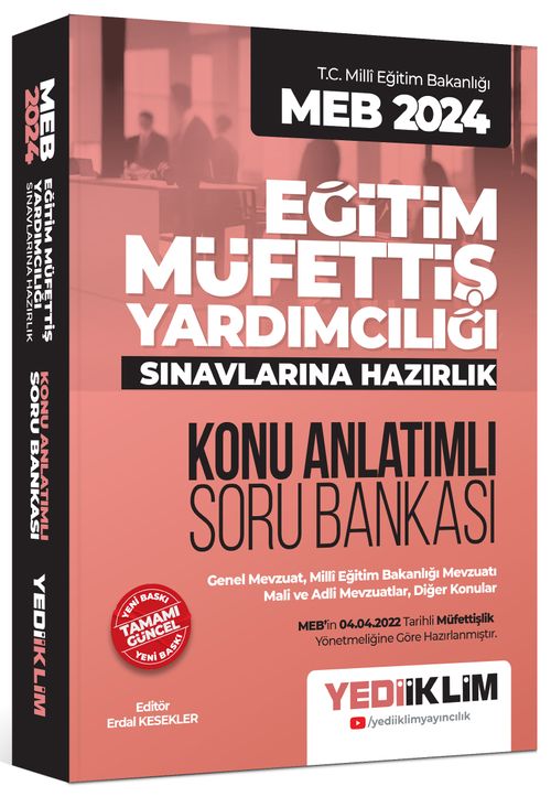 MEB 2024 Eğitim Müfettiş Yardımcılığı Sınavlarına Hazırlık Konu Anlatımlı Soru Bankası