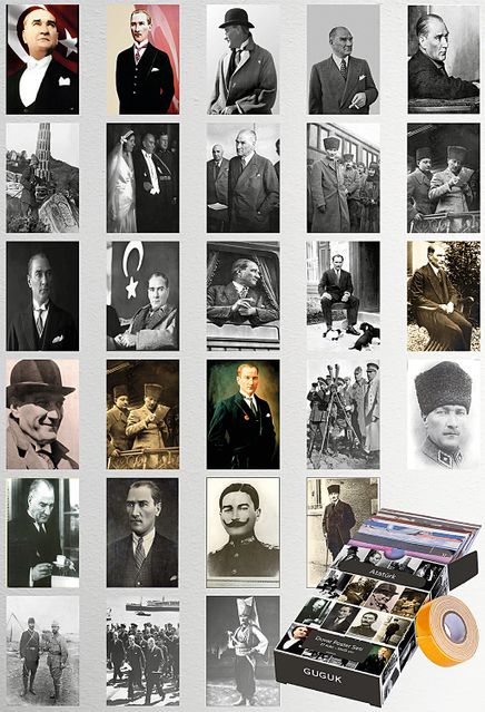 Atatürk Temalı 27 Adet Duvar Poster - Kolaj Seti Oda Dekoru