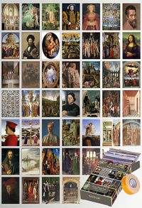 Rönesans Dönemi Resimler Temalı 45 Adet Duvar Poster Seti Oda Dekoru
