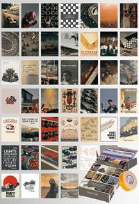 Formula 1 Temalı 45 Adet Duvar Poster - Kolaj Seti, Oda Dekoru