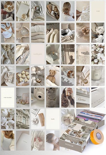 Vanilya Temalı 45 Adet Duvar Poster - Kolaj Seti Oda Dekoru