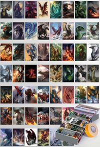 Ejderha Temalı 54 Adet Duvar Poster Seti Oda Dekoru
