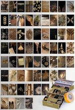 Gold Temalı 63 Adet Duvar Poster - Kolaj Seti Oda Dekoru