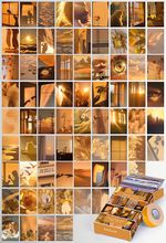 Golden Hour Temalı 72 Adet Duvar Poster - Kolaj Seti Oda Dekoru