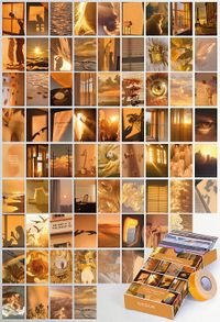 Golden Hour Temalı 72 Adet Duvar Poster - Kolaj Seti Oda Dekoru
