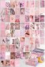 Pembe Preppy 72 Adet Duvar Poster - Kolaj Seti Oda Dekoru
