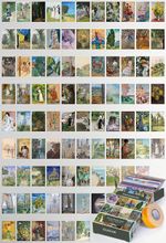 Impresyonist Temalı 90 Adet Duvar Poster - Kolaj Seti Oda Dekoru (Paspartulu)