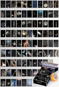 Uzay Temalı 90 Adet Duvar Poster - Kolaj Seti, Oda Dekoru (Paspartulu)