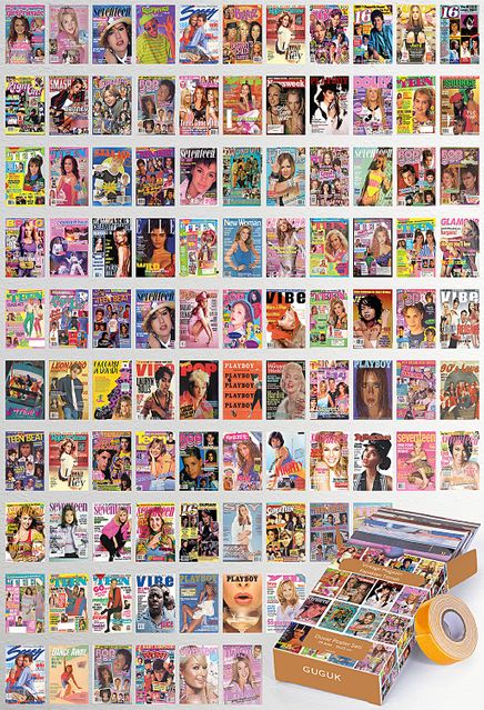 Vintage Magazin Kapakları Temalı 99 Adet Duvar Poster - Kolaj Seti Oda Dekoru
