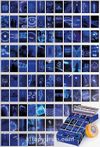 Neon Mavi Temalı 99 Adet Duvar Poster - Kolaj Seti Oda Dekoru (GGK-K045)